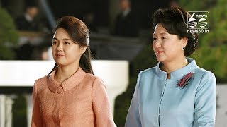 Wives of North and South Korean leaders come face-to-face after denuclearisation vow