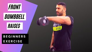Beginners Front Dumbbell  Raises Exercise! (Hindi / Punjabi)