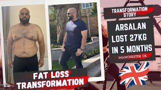 How Arsalan from Manchester LOST 27kg (60LBS) in 5 months!  (Hindi / Punjabi)