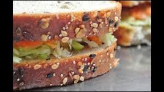 Healthy vegetarian sandwich recipe low calorie पौष्टिक लो कैलोरी मल्टी ग्रेन सैंडविच कैसे बनाएं