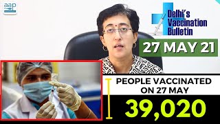 Delhi's Vaccination Bulletin 20 - 27th May 2021 - By AAP Leader Atishi #VaccinationInDelhi