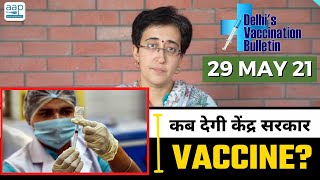 Delhi's Vaccination Bulletin 21 - 29th May 2021 - By AAP Leader Atishi #VaccinationInDelhi