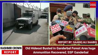 Old Hideout Busted in Ganderbal Forest Area huge Ammunition Recovered; SSP Ganderbal
