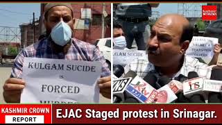 EJAC Staged protest in Srinagar.