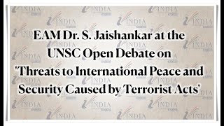 EAM Dr. S. Jaishankar at the UNSC Open Debate on 'Threats to International Peace and Security