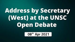 Address by Secretary (West) at the UNSC Open Debate