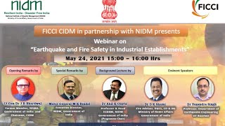 Webinar on 'Earthquake and Fire Safety in Industrial Establishments'