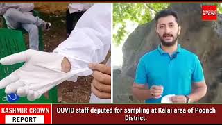 COVID staff deputed for sampling at Kalai area of Poonch District.