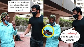fan ke saath full maazak ???????? Sonu Sood Very Funny Moment With A Man at His house