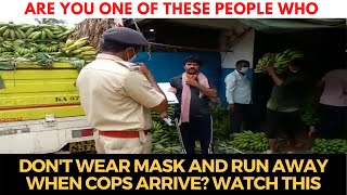 Are you one of these people who don't wear mask and run away when cops arrive? WATCH This