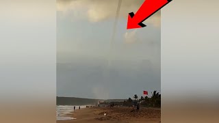 Incredible Waterspout on the Calangute beach#goa
