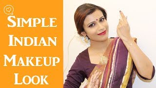Simple Traditional Indian Look/Pudaier Cosmetics