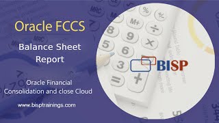 Oracle FCCS Balance Sheet Report | FCCS With Report Studio | FCCS Balance Sheet Report