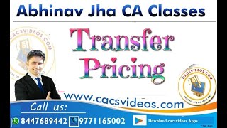 CA Final TRANSFER PRICING II DT FTR May 20 || Abhinav Jha CA CS ||  DT AND IDT Videos ||