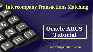 Oracle ARCS Intercompany Transactions Matching | Oracle Account Reconciliation Intercompany Matching