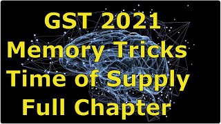 GST Memory Tricks II Time of Supply Full II Abhinav Jha  Tax GST CA CS CMA