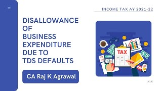 Disallowance of Business Expenditure due to TDS Defaults | Income Tax AY 2021-22 | CA Raj K Agrawal