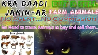 Kra Daadi Jamin :- Buy & Sale Farm Animals ♧ Cow, Buffalo, Sheeps - घर बैठें गाय भैंस खरीदें बेचें..