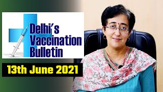 Delhi's Vaccination Bulletin 35- 13th June 2021 - By AAP Leader Atishi #VaccinationInDelhi