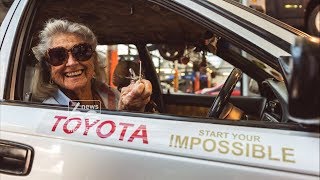 age of 80 grandmother driving her 12,000 kilometer long