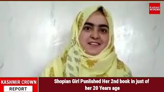 Shopian Girl Punlished Her 2nd book in just of her 20 Years age