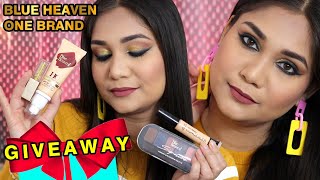Blue Heaven One Brand + Giveaway | New Launches Blue Heaven Try On | Nidhi Katiyar