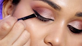 How To : Makeup - How To apply Winged Eyeliner For Beginners | Ep :03 | Nidhi Katiyar