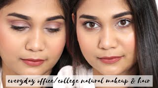 EveryDay Office/College Soft Makeup & Hair Transformation | Nidhi Katiyar