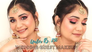 Indian Wedding Guest Makeup Look Using affordable makeup Under Rs. 250 | Nidhi Katiyar