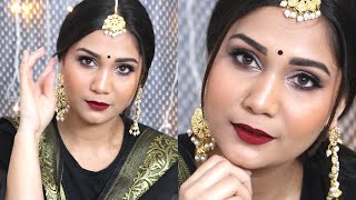 Indian Wedding Guest/Party Makeup for Black Outfits | Makeup For Beginner | Nidhi Katiyar