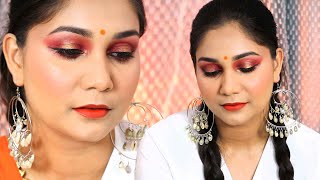 Orange Peppy Makeup | Nidhi katiyar