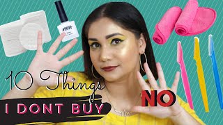 10 Beauty/Makeup Products I Don't Buy Anymore | 10 Beauty Products to Stop Buying | Nidhi Katiyar