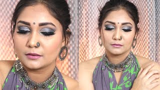 Grey Monochrome Makeup | Step By Step Makeup Tutorial 4 Beginners-Affordable Makeup | Nidhi Katiyar