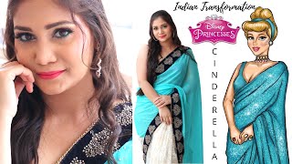 Indian Cinderella Transformation | Step By Step Wedding Guest Makeup for Beginners | Nidhi Katiyar