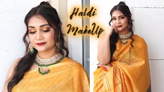 Best Haldi/Sangeet Makeup & Hair / Indian Bridal Makeup Tutorial / Nidhi Katiyar