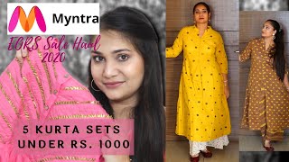 Myntra EORS Sale Haul 2020 |  Libas, Gerua Kurta Set under Rs. 1000 | Nidhi Katiyar