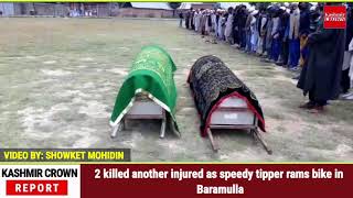 2 killed another injured as speedy tipper rams bike in Baramulla