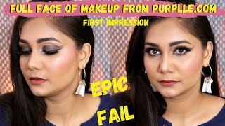 Purplle.com Makeup Try On + First Impression | Full Face of Ultra Affordable Makeup | Nidhi Katiyar