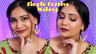 Rakhi Makeup Look for Beginners / दिन का फंक्शन है तो यह मेकअप लुक करें/ Nidhi Katiyar