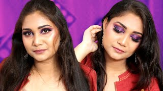 Purple Eyeshadow Look Using CuffsNLashes Eyeshadow Palettes / Nidhi Katiyar