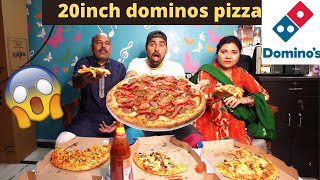 2X Large Domino's Pizza Eating Challenge ???? With Mom & Dad