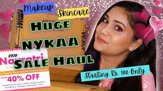 Huge NYKAA Sale Haul Starting Rs. 100 / Huge Makeup & Skincare Haul 2020 / Nidhi Katiyar