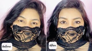 Eye Makeup with Mask ???? | makeup using 2 products only | JSuper Kaur