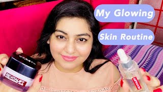 My Glowing Skincare Routine For Hydrated & Glowing Skin With L'Oréal HA Serum + Gel Cream!