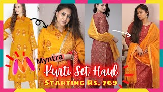 Myntra Sale Haul / Kurti Sets Under Rs. 1000 Casual & Party Wear Kurti Sets/ Nidhi Katiyar