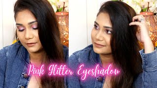 Pink Glitter Eyeshadow / Wedding Guest Makeup / Nidhi Katiyar #shorts