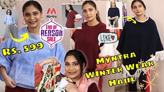 Myntra EORS Sale TRY-ON Haul (80% OFF????)2020 | Myntra Winter Wear Haul | Nidhi Katiyar