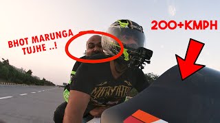 Shocked My Dad On 200kmph Speed On Hayabusa - *EPIC REACTION*