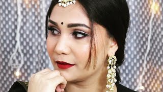 #Shorts Simple Indian Wedding Guest Makeup for black outfit / Nidhi Katiyar