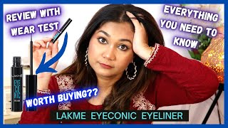 Is this worth Buying?? New Lakme Eyeconic Eyeliner Review + Wear Test / Nidhi Katiyar